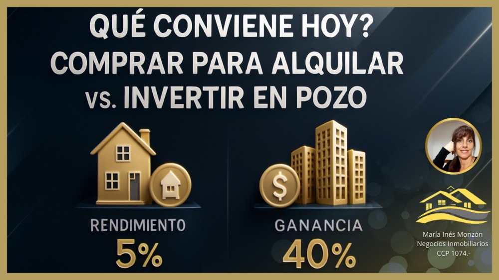Comprar para alquilar vs. invertir en pozo para vender?