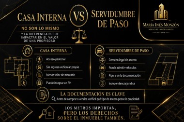🏡 ¿CASA INTERNA O CASA CON SERVIDUMBRE DE PASO? NO SON LO MISMO