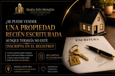 Se puede vender una propiedad recién escriturada aunque aún no esté inscripta en el registro?